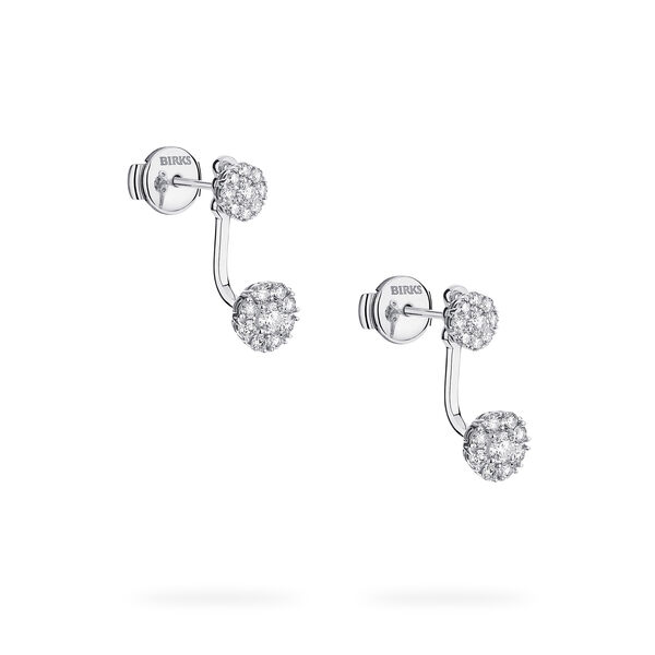 Diamond Cluster Jacket Earrings, Small